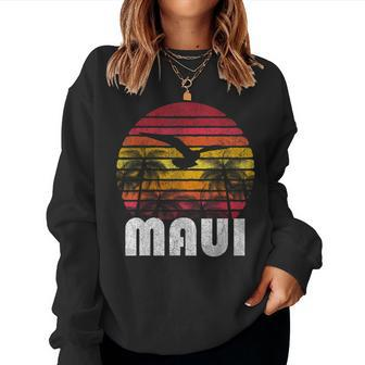 Vintage Retro Maui Hawaii 70'S 80'S Surf T Women Women Sweatshirt - Monsterry DE