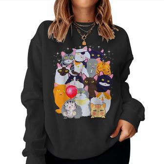 Vintage Y2k Enjoi Cat Gang Cool Cat Mom Cat Dad Kitten Lover Women Sweatshirt - Monsterry UK
