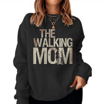 Walking Mom Zombie Woman And Kid Mother's Day Women Sweatshirt - Monsterry CA