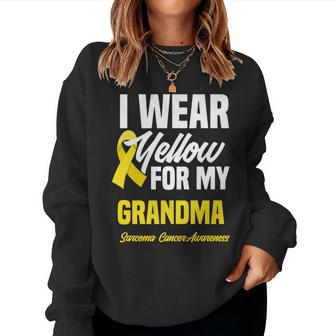 I Wear Yellow For My Grandma Sarcoma Cancer Awareness Women Sweatshirt | Mazezy UK
