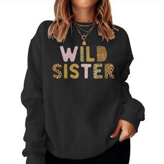 Wild One Sister Two Wild Birthday Outfit Zoo Birthday Animal Women Sweatshirt - Thegiftio UK