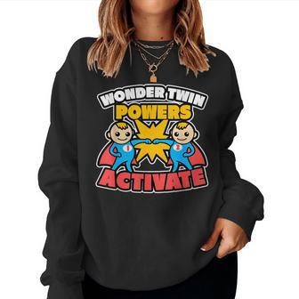 Wonder Twin Powers Activate Brother Sister Women Sweatshirt - Monsterry CA