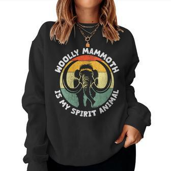 Woolly Mammoth Is My Spirit Animal Vintage Women Sweatshirt - Monsterry AU