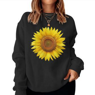 Yellow Sunflower Floral Flower Women Sweatshirt - Seseable