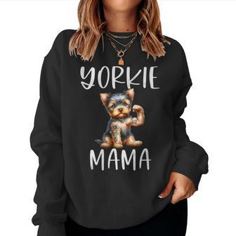 Yorkie Mom Proud Yorkshire Terrier Dog Mama Women Sweatshirt - Thegiftio UK