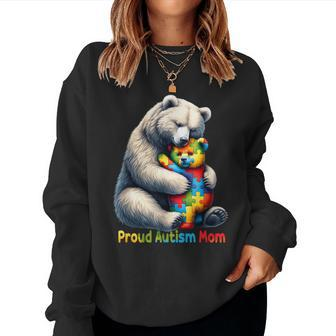 You'll Never Walk-Alone Autism Mama Mom Bear Support Autism Women Sweatshirt - Monsterry UK
