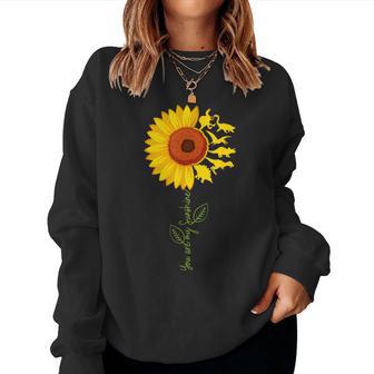 You're My Sunshine Sunflower Dinosaur T-Rex Dino Lovers Women Sweatshirt - Monsterry CA