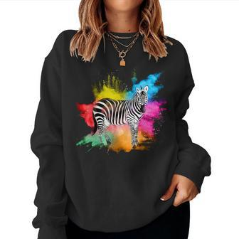 Zebra For In Africa Animal Wild Zoo Horse Women Sweatshirt - Thegiftio UK