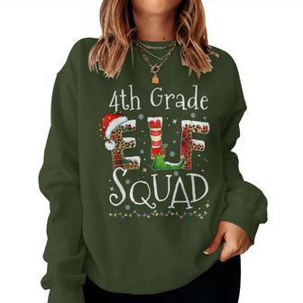 4Th Grade Elf Squad Xmas For Teachers Students Women Sweatshirt - Thegiftio UK