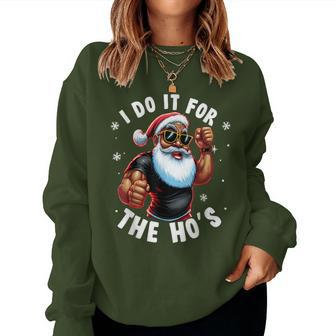 African American Santa Claus Christmas Pajama Menwomen Women Sweatshirt | Mazezy