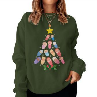 Baby Christmas Tree Peds Nicu Nurse Women Sweatshirt - Thegiftio UK