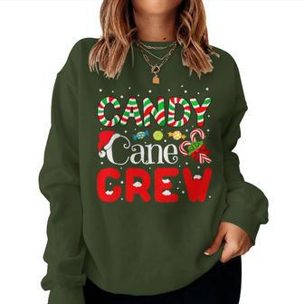 Candy Cane Crew Christmas Candy Cane Party Boys Girls Women Sweatshirt - Seseable