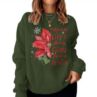 Celebrate Jesus Birth Christian Christmas Women Sweatshirt - Monsterry UK