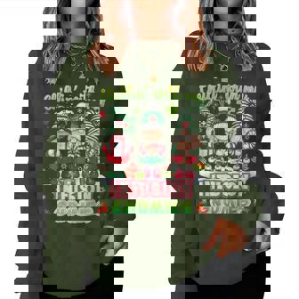 Chillin With My Infusion Gnomies Nurse Christmas Gnomes Xmas Women Sweatshirt | Mazezy