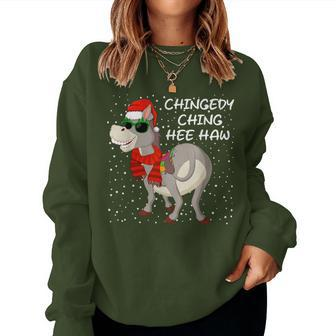 Christmas Donkey Italian Xmas Donkey Lover Pajamas Women Sweatshirt - Thegiftio UK