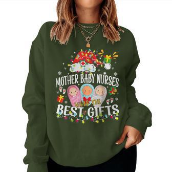 Christmas Mother Baby Nurse Rn Wrap The Best Xmas Women Sweatshirt - Monsterry DE