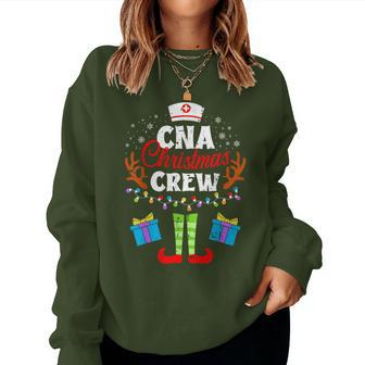 Cna Christmas Nurse Crew Nursing Pajama Xmas Women Sweatshirt - Monsterry DE
