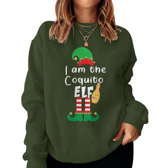 Coquito Elf Puerto Rico Matching Christmas Bilingual Women Sweatshirt - Monsterry