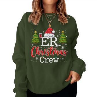 Er Christmas Crew Emergency Room Nurse Er Techs & Secretary Women Sweatshirt - Monsterry UK