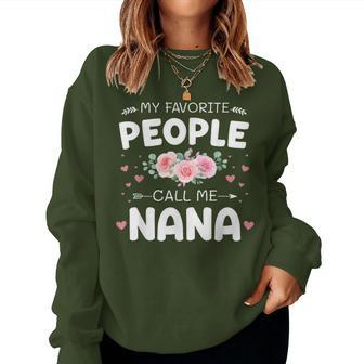 Favorite People Call Nana Grandma For Christmas Women Sweatshirt - Thegiftio UK