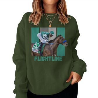 Flightline Horse Racing Thoroughbred Del Mar Santa Anita Women Sweatshirt - Monsterry AU