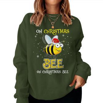 Oh Christmas Bee Oh Christmas Bee Xmas Pajamas Women Sweatshirt - Monsterry