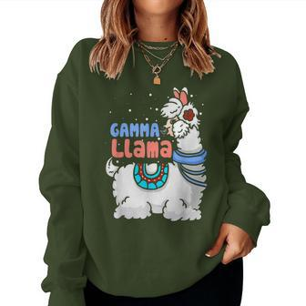 Gamma Llama Matching Family Christmas Pajamas Women Sweatshirt - Monsterry