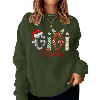 Gigi Clause Christmas Family Matching Xmas Pajamas Reindeer Women Sweatshirt - Monsterry