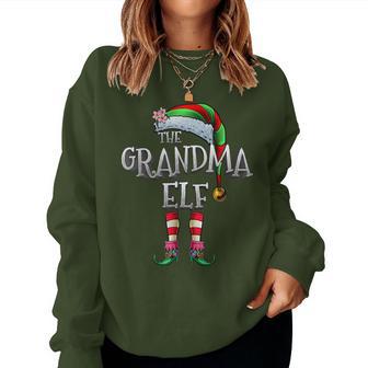 The Grandma Elf Matching Family Christmas Elf Women Sweatshirt - Monsterry UK