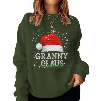 Granny Claus Family Christmas Pjs Grandma Grandmother Women Sweatshirt - Seseable