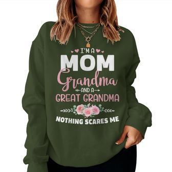 Great Grandma Nothing Scares Christmas Birthday Women Sweatshirt - Seseable
