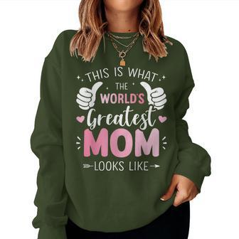 Greatest Mom Mother Looks For Christmas Birthday Women Sweatshirt - Monsterry AU
