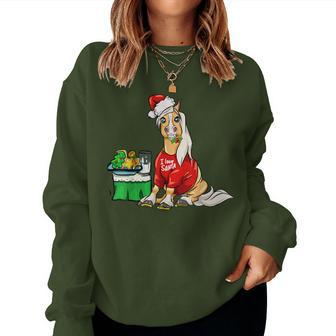 Haflinger Horse I Love Santa Christmas Horses Women Sweatshirt - Monsterry