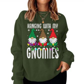 Hanging With My Gnomies Christmas Gnome Xmas Women Women Sweatshirt - Monsterry UK