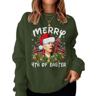 Joe Biden Happy 4Th Easter Ugly Christmas Sweater For Women Women Sweatshirt - Monsterry CA
