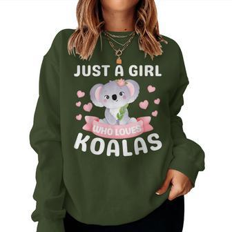 Just A Girl Who Loves Koala Bear Christmas Birthday Women Sweatshirt - Monsterry