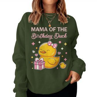Mama Of The Birthday Duck Christmas Anime Party Outfit Women Sweatshirt - Monsterry AU