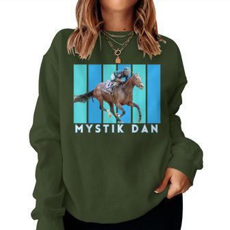 Mystik Dan Horse Horse Racing Del Mar Santa Anita Women Sweatshirt | Mazezy