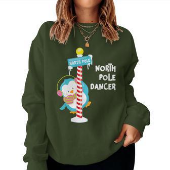 North Pole Dancer Penguin Christmas Women Sweatshirt - Monsterry AU