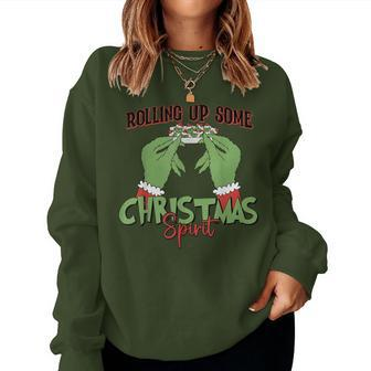 Rolling Up Some Christmas Spirit Christmas Vibes Men Women Sweatshirt | Mazezy