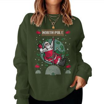 Santa North Pole Christmas Stripper Holiday Tops For Women Women Sweatshirt - Monsterry CA