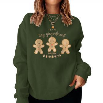 Team Tiny Gingerbread Nicu Crew Nurse Christmas Hospital Women Sweatshirt - Monsterry CA