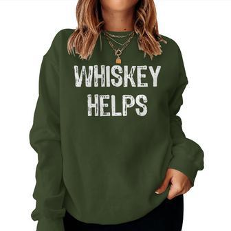 Whiskey Helps Whiskey Lovers Christmas Women Sweatshirt - Monsterry AU