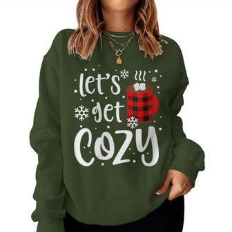 Women's Christmas Let's Get Cozy Christmas Women Sweatshirt - Monsterry UK