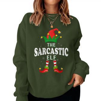 Xmas Sarcastic Elf Family Matching Christmas Pajama Women Sweatshirt - Monsterry UK