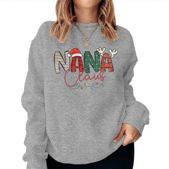Nana Claus Ugly Christmas Sweater Merry Xmas Outfitt Women Sweatshirt - Seseable