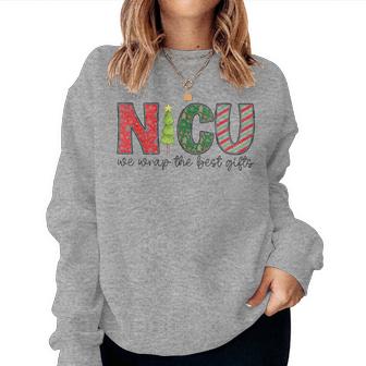 Nicu Nurse Christmas Neonatal Icu Nurse T Holiday Nicu Nurse Women Sweatshirt - Thegiftio UK