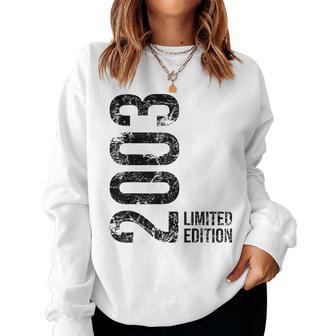 21St Birthday 21 Years Old Man Woman Vintage 2003 Women Sweatshirt - Monsterry DE