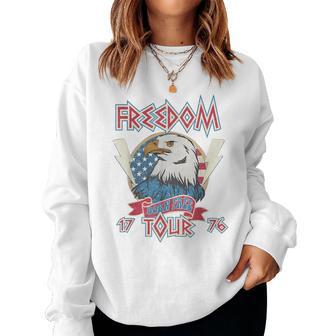 4Th Of July Born Free Eagle Freedom Tour 1776 Rock Women Women Sweatshirt - Thegiftio UK