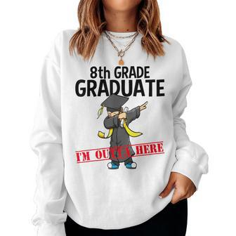 8Th Grade Graduation Dabbing Boy Party Idea Women Sweatshirt - Monsterry CA